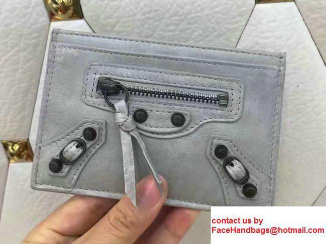 Balenciaga Credit Card Holder Light Gray - Click Image to Close