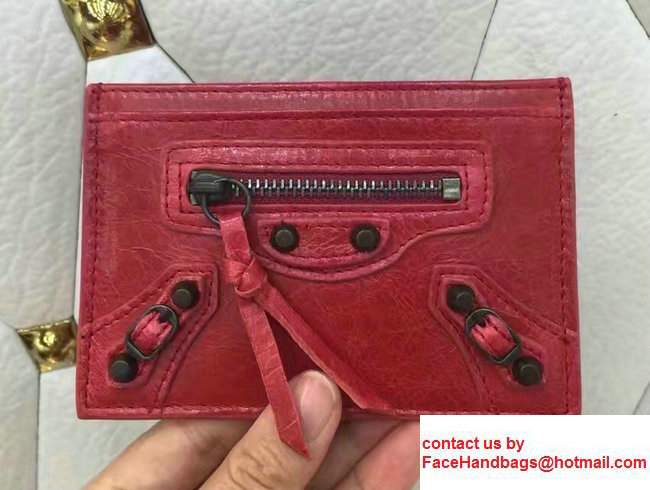 Balenciaga Credit Card Holder Red - Click Image to Close