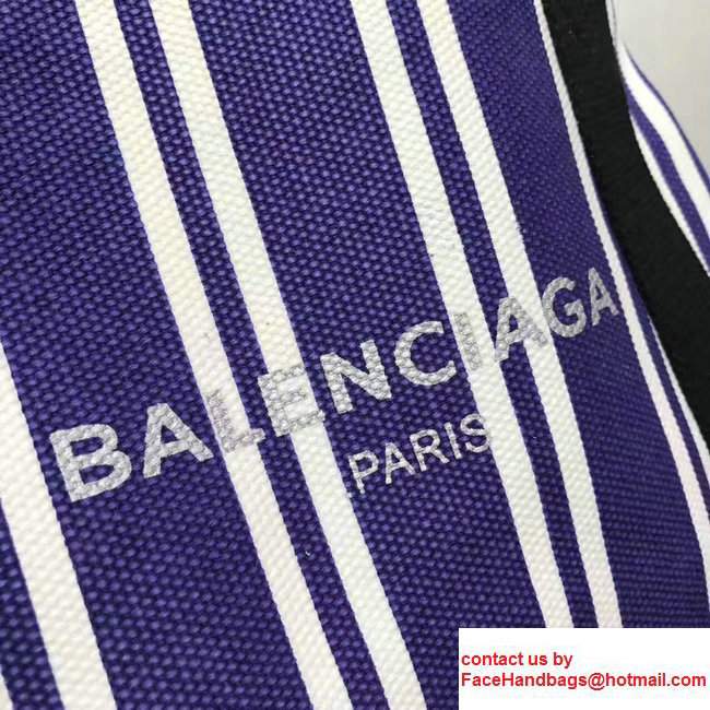 Balenciaga Navy Striped Cabas S Summer Tote Small Bag Blue 2017 - Click Image to Close