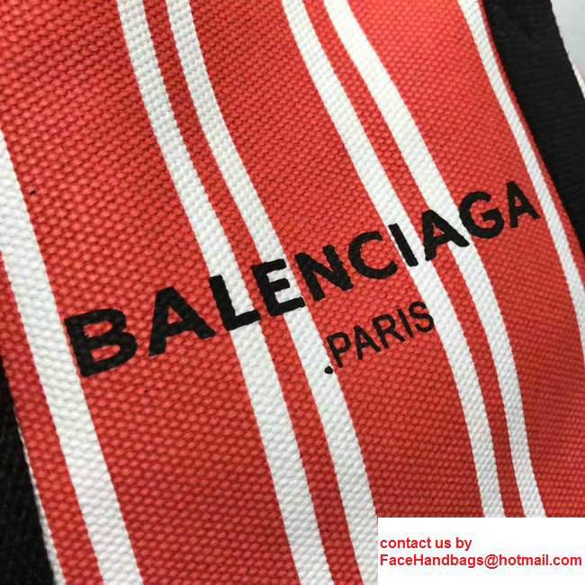 Balenciaga Navy Striped Cabas XS Summer Tote Mini Bag Red 2017 - Click Image to Close
