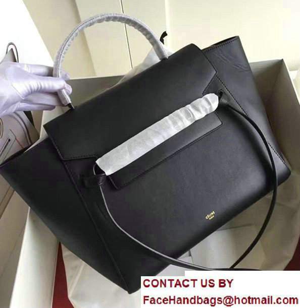 Celine Belt Tote Small Bag in Calfskin Leather Black - Click Image to Close