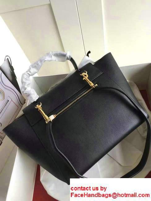 Celine Belt Tote Small Bag in Clemence Leather Black