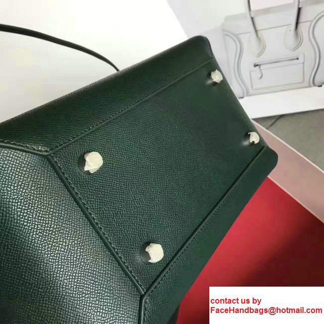 Celine Belt Tote Small Bag in Clemence Leather Dark Green - Click Image to Close