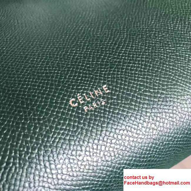 Celine Belt Tote Small Bag in Clemence Leather Dark Green