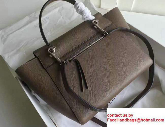 Celine Belt Tote Small Bag in Epsom Leather Etoupe