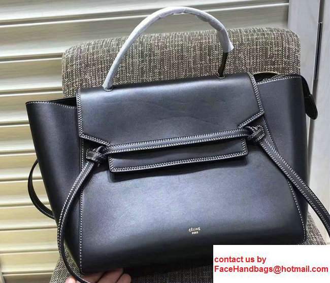 Celine Belt Tote Small Bag in Epsom Leather Quilt Black