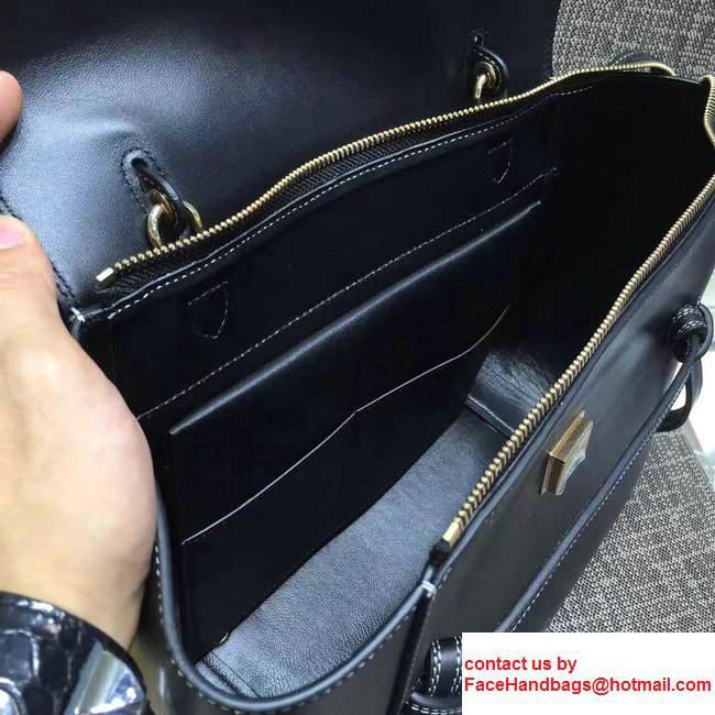 Celine Belt Tote Small Bag in Epsom Leather Quilt Black