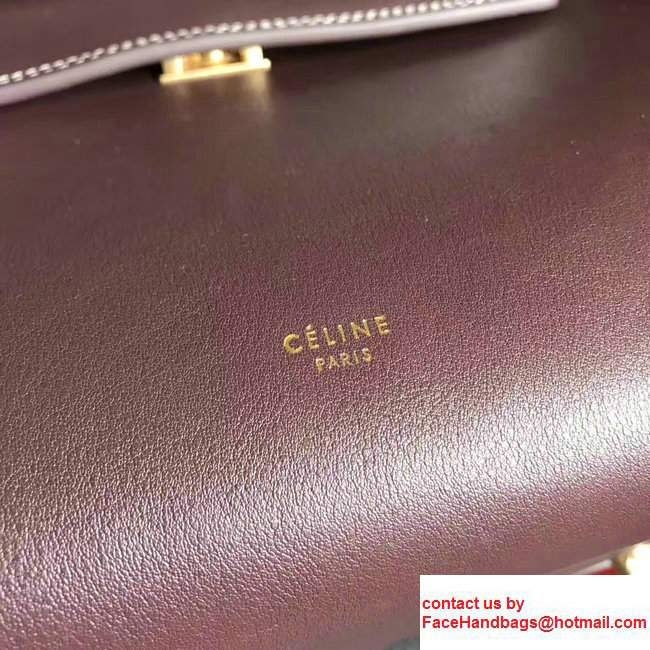 Celine Belt Tote Small Bag in Epsom Leather Quilt Burgundy - Click Image to Close