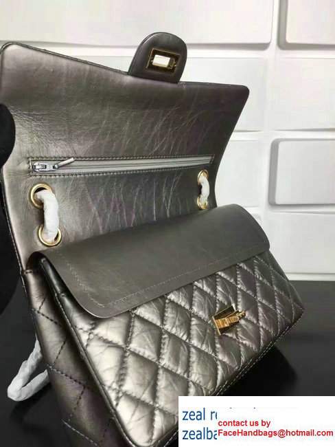 Chanel 2.55 Reissue Calfskin Size 226 Flap Bag Sliver with Gold Hardware