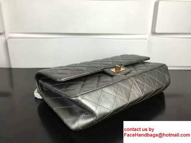 Chanel 2.55 Reissue Calfskin Size 226 Flap Bag Sliver with Gold Hardware