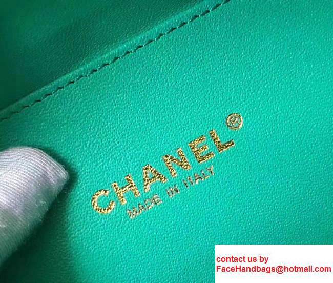Chanel CC Filigree Grained Lambskin Vanity Case Bag Mini/A93343/A93344 Turquoise 2017