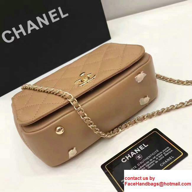Chanel Carry Chic Small Top Handle Flap Bag A93751 Apricot 2017 - Click Image to Close