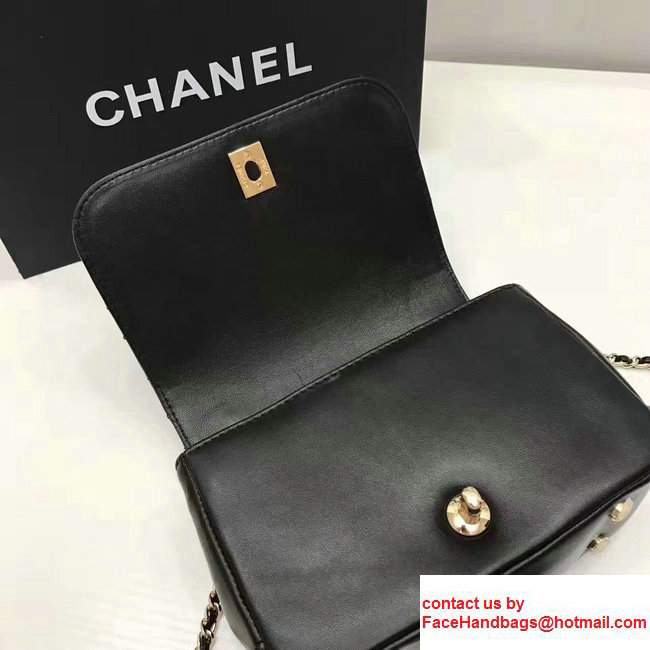Chanel Carry Chic Small Top Handle Flap Bag A93751 Black 2017