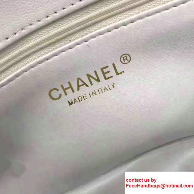 Chanel Carry Chic Small Top Handle Flap Bag A93751 White 2017 - Click Image to Close