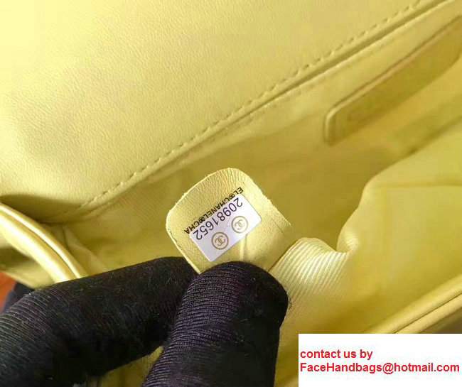 Chanel Chevron Iridescent PVC Medium Boy Flap Bag Yellow 2017