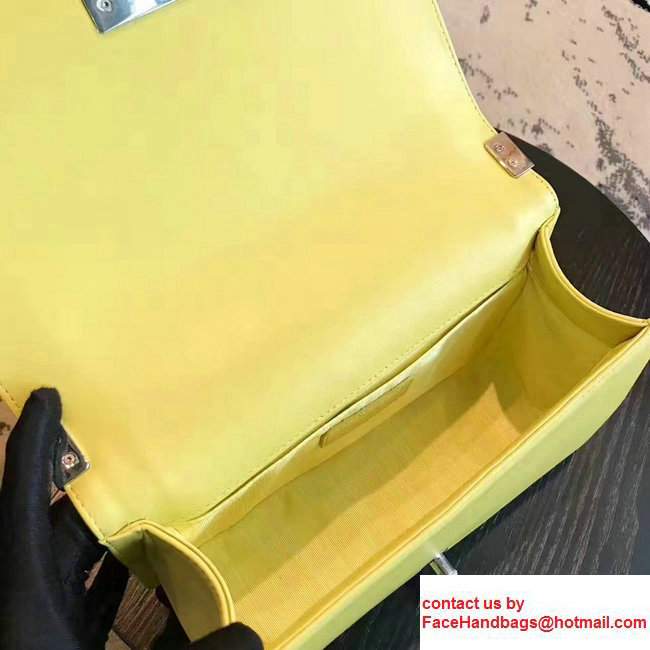 Chanel Chevron Iridescent PVC Medium Boy Flap Bag Yellow 2017 - Click Image to Close