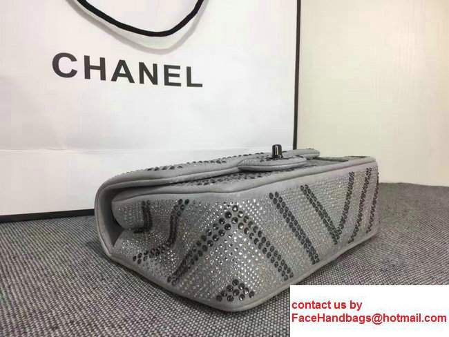 Chanel Chevron Sequins 25cm Embellishment Classic Flap Bag Gary 2017