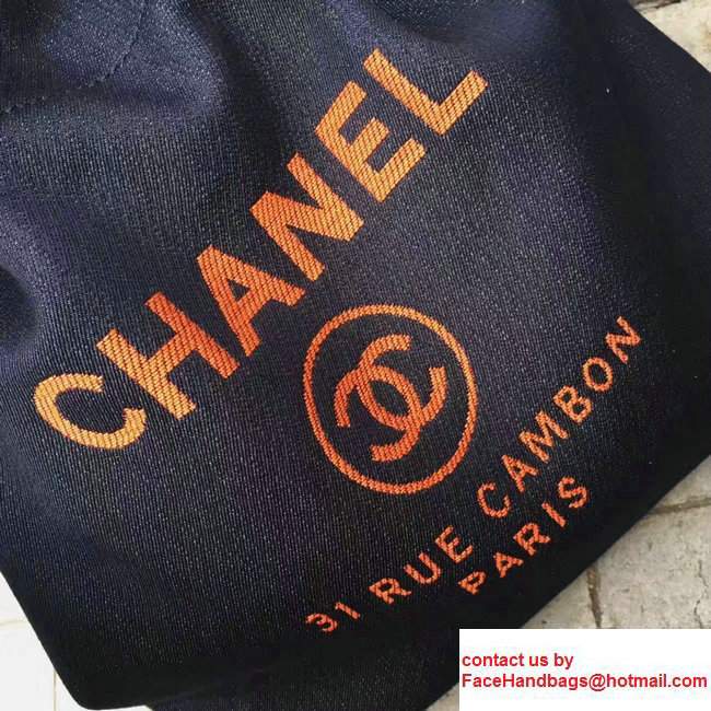 Chanel Deauville Backpack Bag A93787 Black/Orange 2017 - Click Image to Close