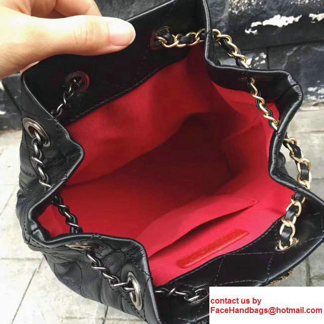 Chanel Gabrielle Backpack Bag A94485 Black 2017