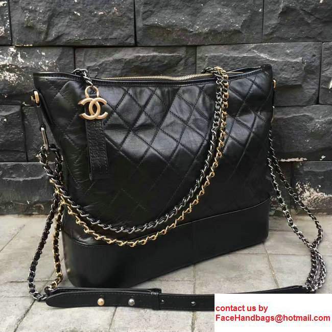 Chanel Gabrielle Large Hobo Bag A93825 Black 2017 - Click Image to Close