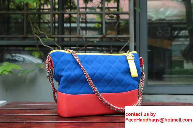 Chanel Gabrielle Medium Hobo Bag A93654 Yellow/Blue/Red 2017 - Click Image to Close