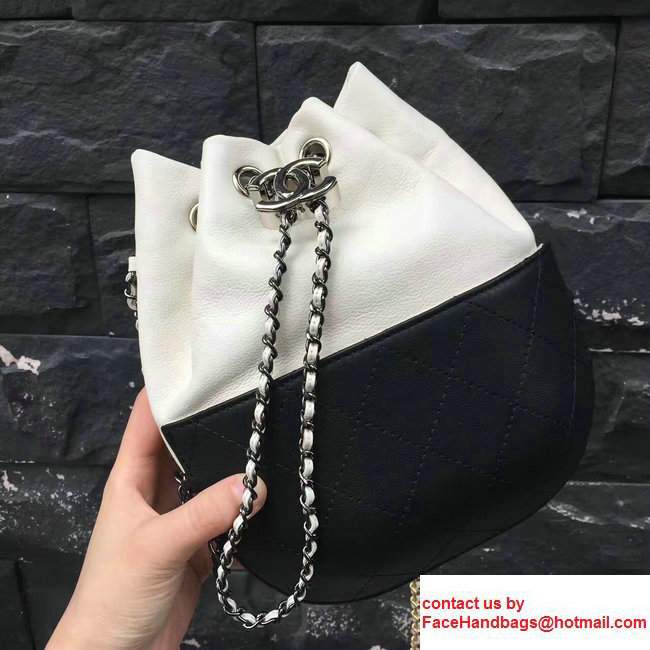Chanel Gabrielle Purse Bag A98787 Black/White 2017