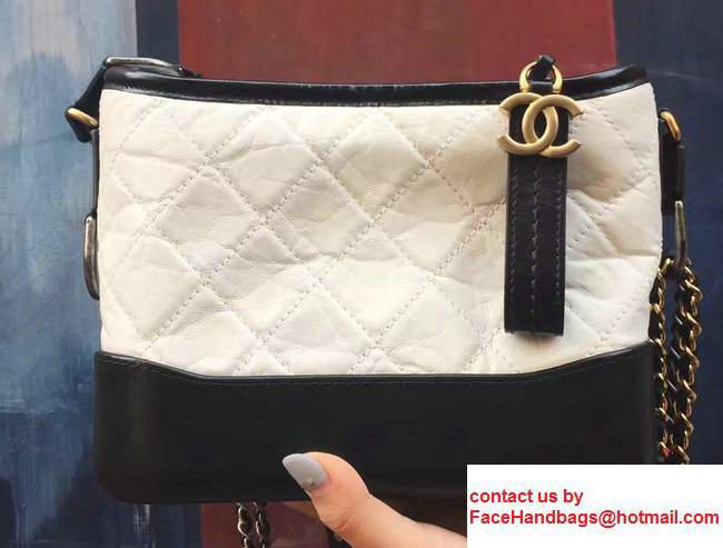 Chanel Gabrielle Small Hobo Bag A91810 Beige/Black 2017