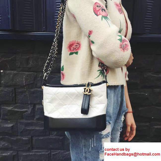 Chanel Gabrielle Small Hobo Bag A91810 Beige/Black 2017