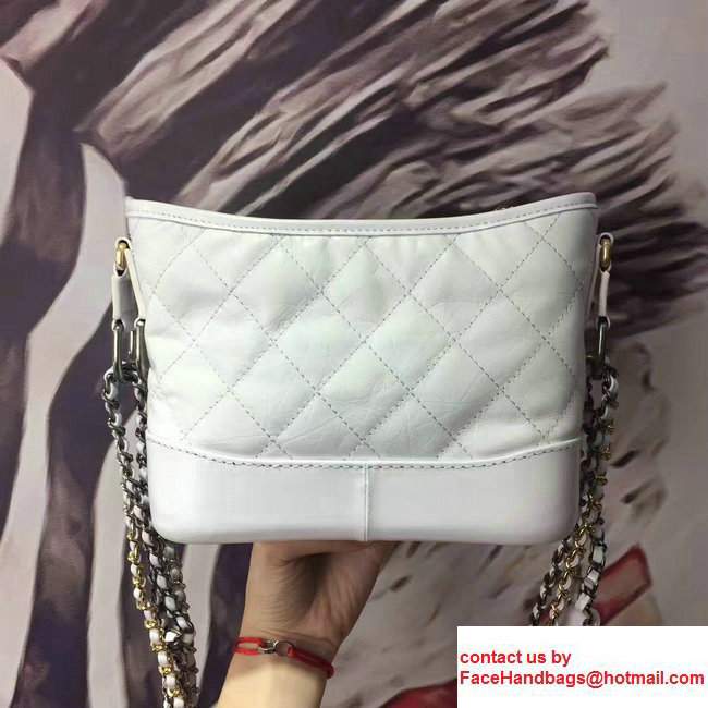 Chanel Gabrielle Small Hobo Bag A91810 White 2017