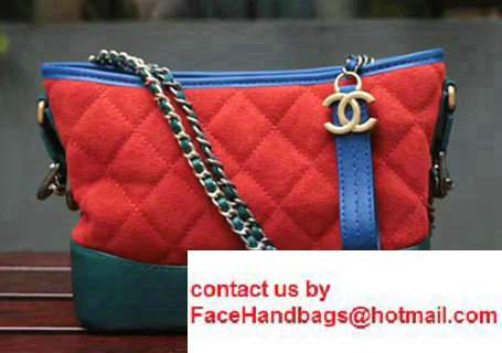 Chanel Gabrielle Small Hobo Bag A93654 Green/Blue/Red 2017 - Click Image to Close