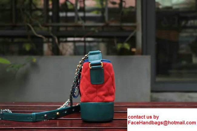 Chanel Gabrielle Small Hobo Bag A93654 Green/Blue/Red 2017 - Click Image to Close