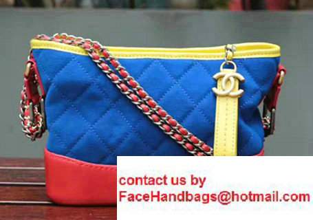 Chanel Gabrielle Small Hobo Bag A93654 Yellow/Blue/Red 2017