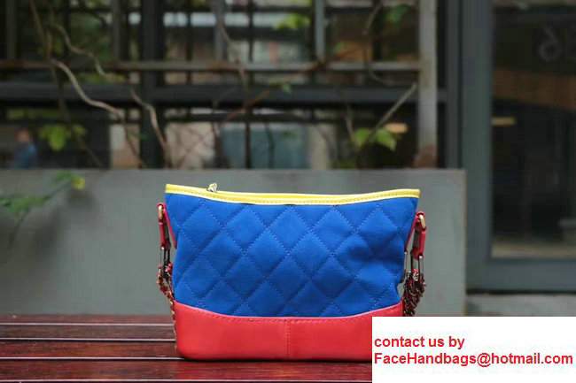 Chanel Gabrielle Small Hobo Bag A93654 Yellow/Blue/Red 2017 - Click Image to Close