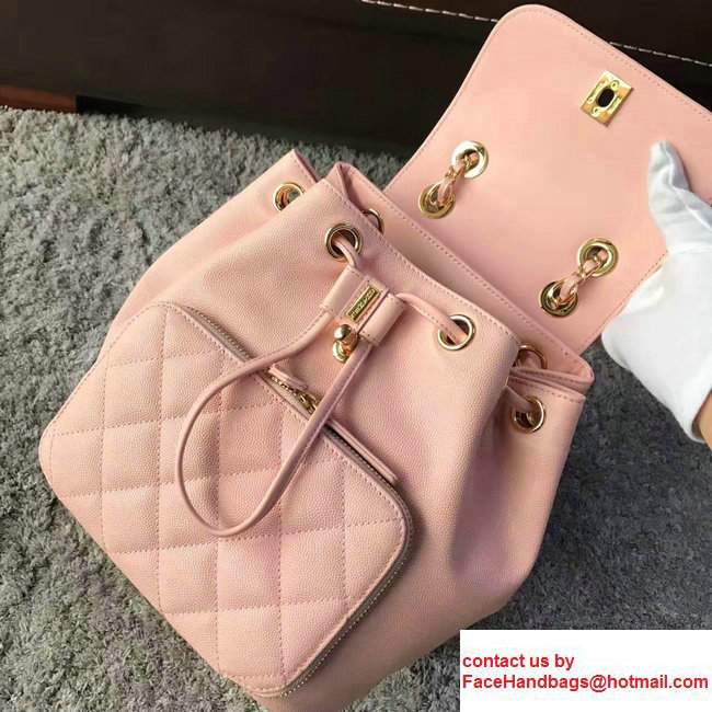 Chanel Grained Calfskin Business Affinity Backpack Bag A93748 Pink 2017 - Click Image to Close