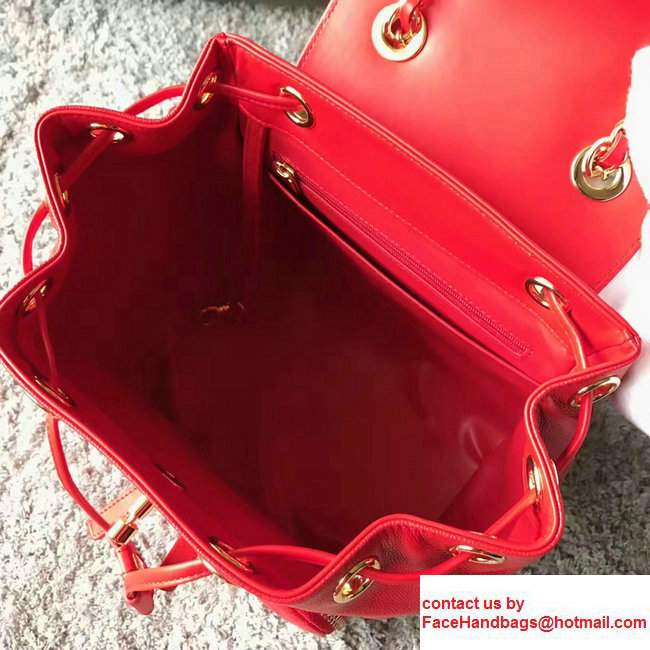 Chanel Grained Calfskin Business Affinity Backpack Bag A93748 Red 2017 - Click Image to Close