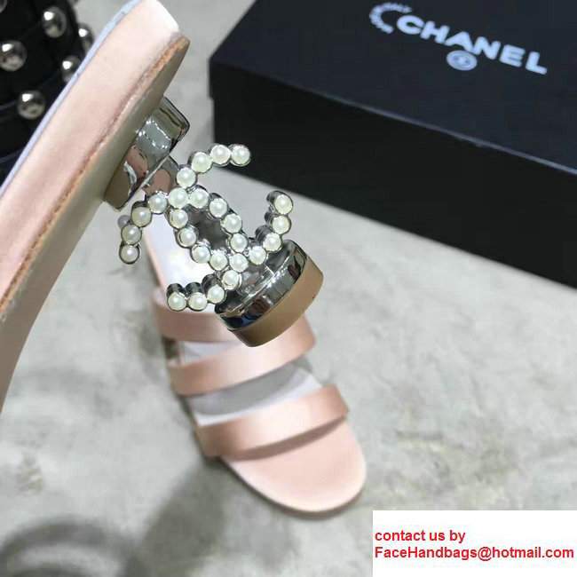 Chanel Heel 5cm Slippers G32836 Pink 2017