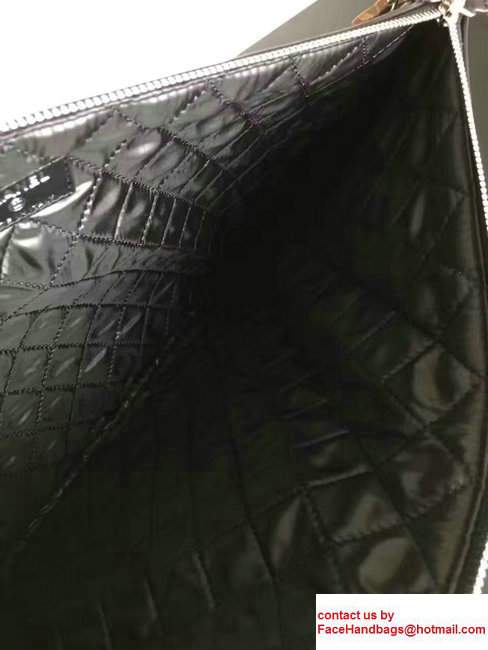 Chanel Lambskin and Car Printed Pouch Clutch Bag A82594 Black 2017 - Click Image to Close