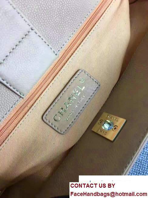 Chanel Large Shopping Bag Gold Hardware A93759 Khaki 2017