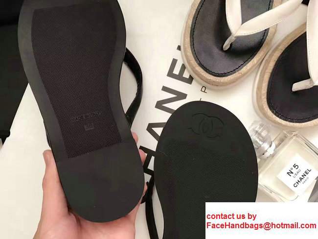 Chanel Multicolor CC Logo Slipper Sandals Espadrilles Mules G32701 Black 2017