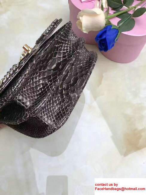 Chanel Python Chain Braided Chic Small Flap Bag A98774 Bronze 2017 - Click Image to Close
