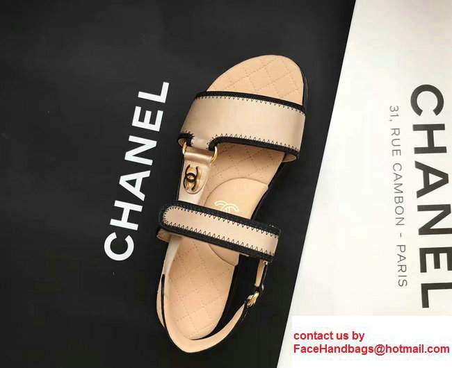 Chanel Satin Sandals G32676 Beige 2017