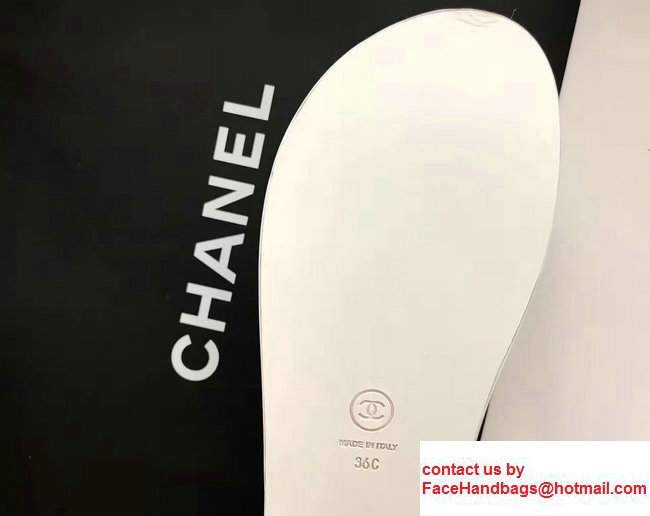 Chanel Satin Sandals G32676 Sliver 2017 - Click Image to Close
