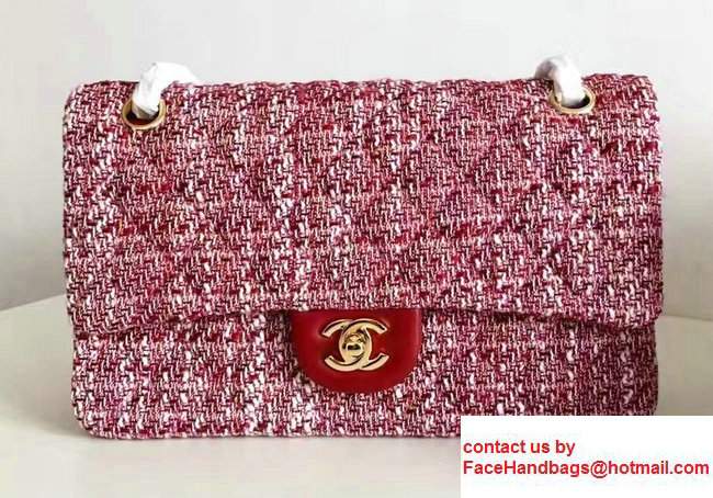 Chanel Tweed and Leather Classic Flap Bag 06 2017