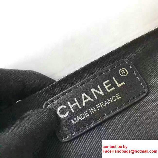 Chanel Two-Tone Black Metal Boy Flap Small Bag White/Black 2017