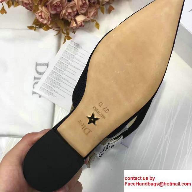 Dior Ballerina Heel 1cm In Techical Canvas And J'adior Ribbon Scandal Black 2017