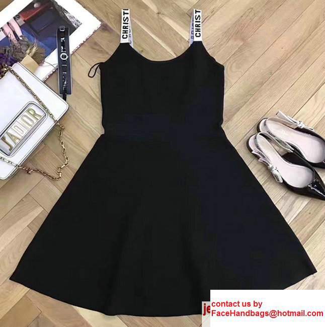 Dior Black J'adior Sleeveless Flared Hem Mini Dress 2017