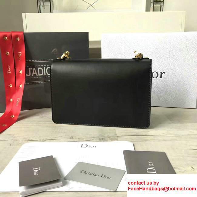 Dior Calfskin J'adior Flap Bag With Chain In Black2017