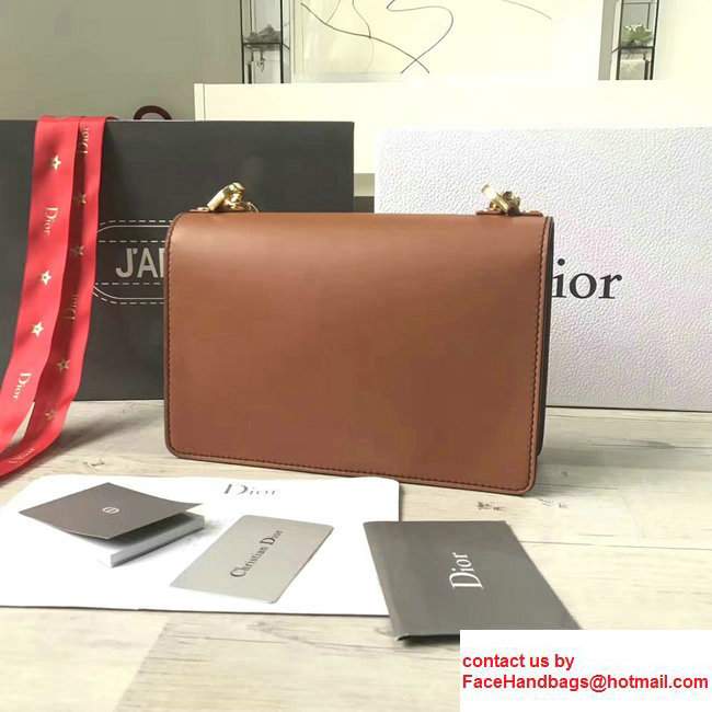 Dior Calfskin J'adior Flap Bag With Chain In Brown 2017