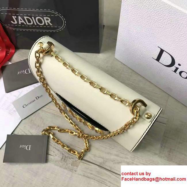 Dior Calfskin J'adior Flap Bag With Chain In Off-white 2017 - Click Image to Close