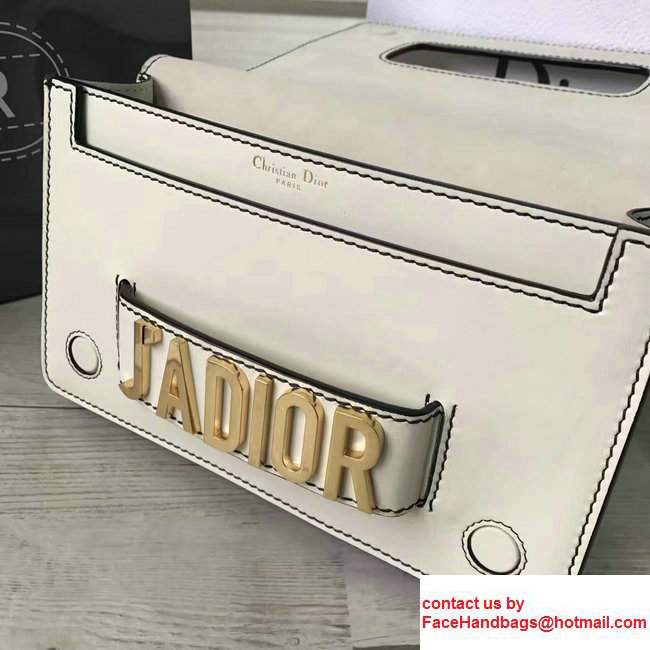 Dior Calfskin J'adior Flap Bag With Chain In Off-white 2017
